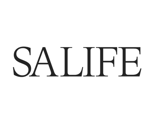 The word 'SALIFE' in black text on a green background